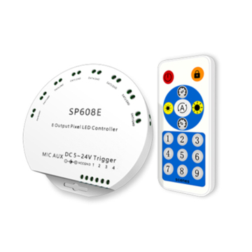 8 Poorten signaaluitgangen LED -controller voor adresseerbare strip (WS2812B, SK6812, UCS1903, TM1804, WS2815)