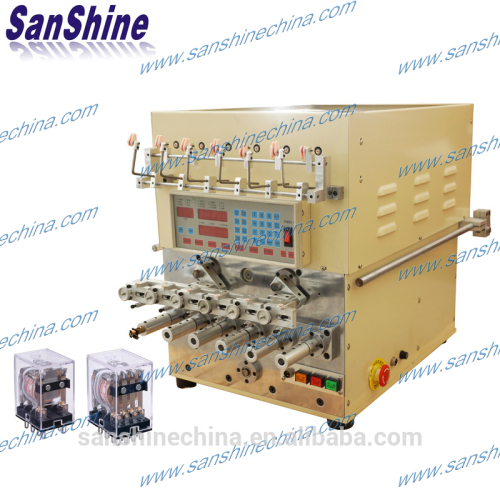 Six spindles automatic fine wire 50/60 Hz line E-I transformer winding machine with wire twister