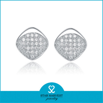 2015 Fashion Factory Symple 925 Sterling Silver Small Stud Zircon Earring