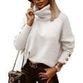 Women Causal Turtleneck Knit Sweater