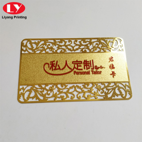 Anpassa Metal Business Cards Printing PVC Metallic Card