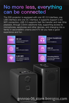 Customized WiFi Screen Outdoor/Home Theater Smart Projector with IPTV LED LCD Video Projector Mini Portable Pocket Projector" Ho
