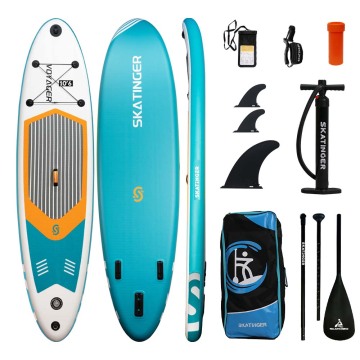 SkaterCheap SUP Paddle Board: All-Round Inflatable Stand-Up Paddleboard for Surfing 10'6" x 32" x 6