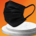Máscara preta descartável de proteção para adultos