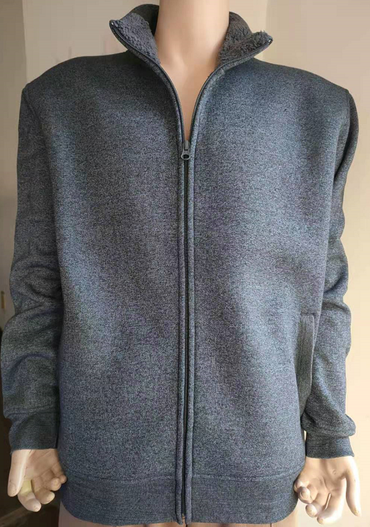 Polyester Cotton Blend Men's Fleece Bonded Sherpa Jacket