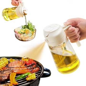 Bottiglia di spruzzatore ad olio d'oliva da 2 in 1 per barbecue e cucina