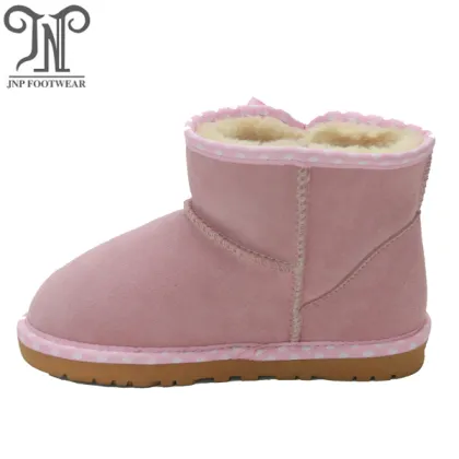 Girls Pink Lace Up Ankle Boots