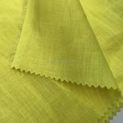 Whole Solid Linen Fabric 100% Natural Fiber for Casual Dress Shirts