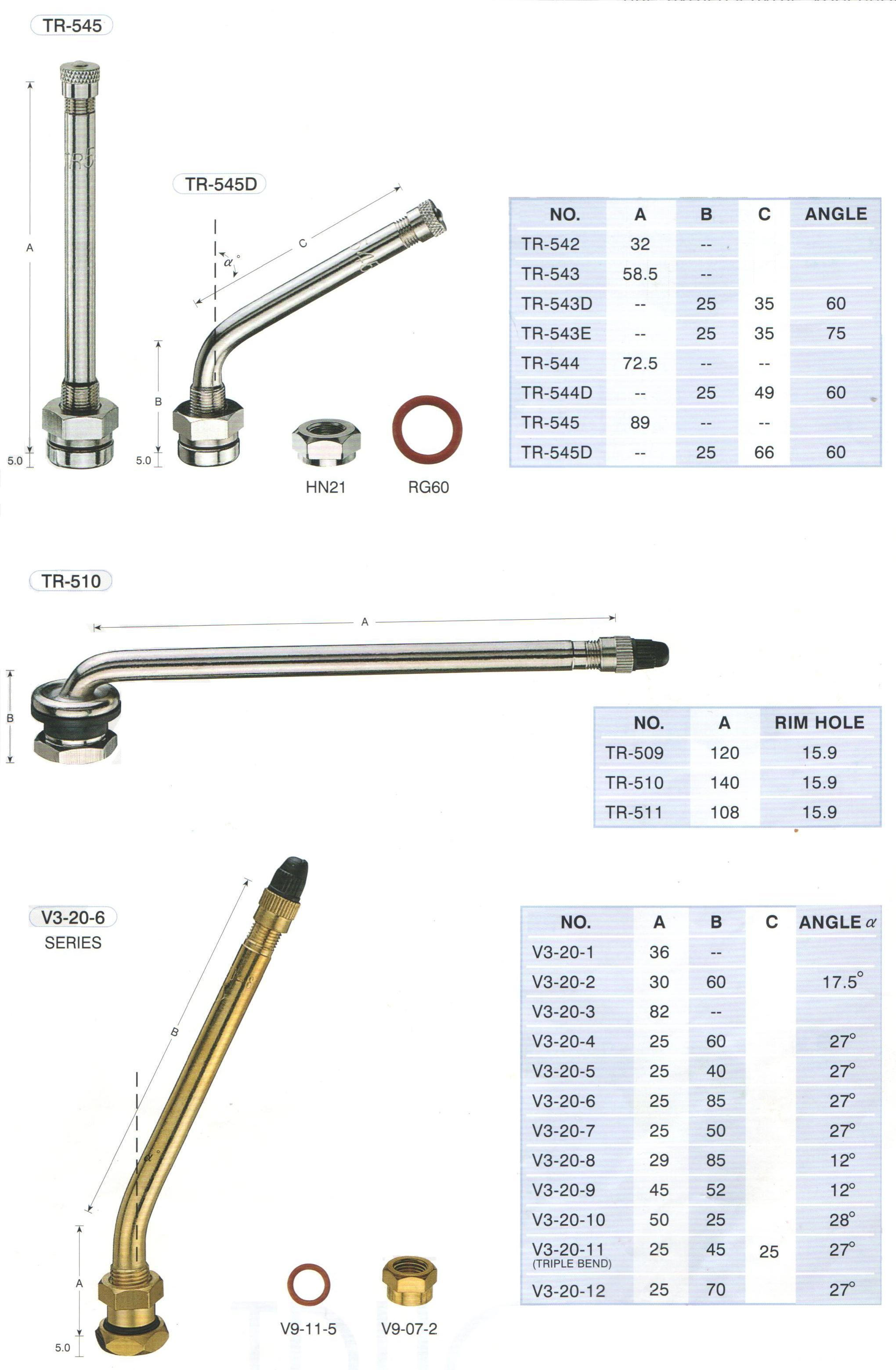 TIRE VALVES 