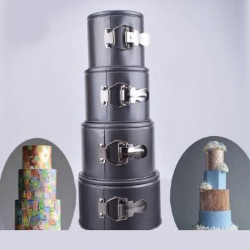 4pcs runde Springform -Kuchenformen - 4 -stufige Schnalle Schloss unteren abnehmbarer Zylinderbackteller