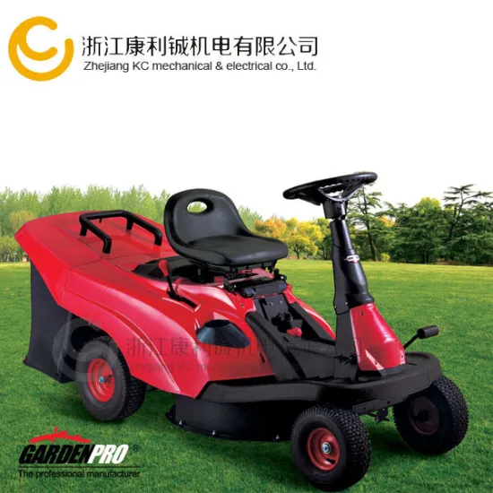 Riding lawn mower with collecter