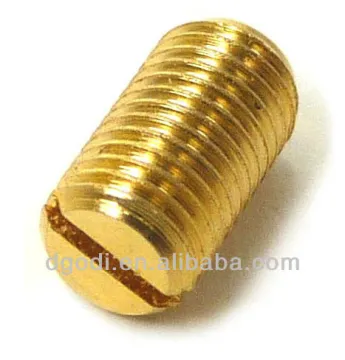 custom made brass slotted set screws