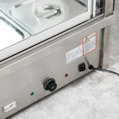 Commercial Electric Food Steam Casserole Table Food Grade Display Stainless Steel Food Warmer