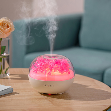 Flower Ultrasonic aroma diffuser glass jar air humidifier
