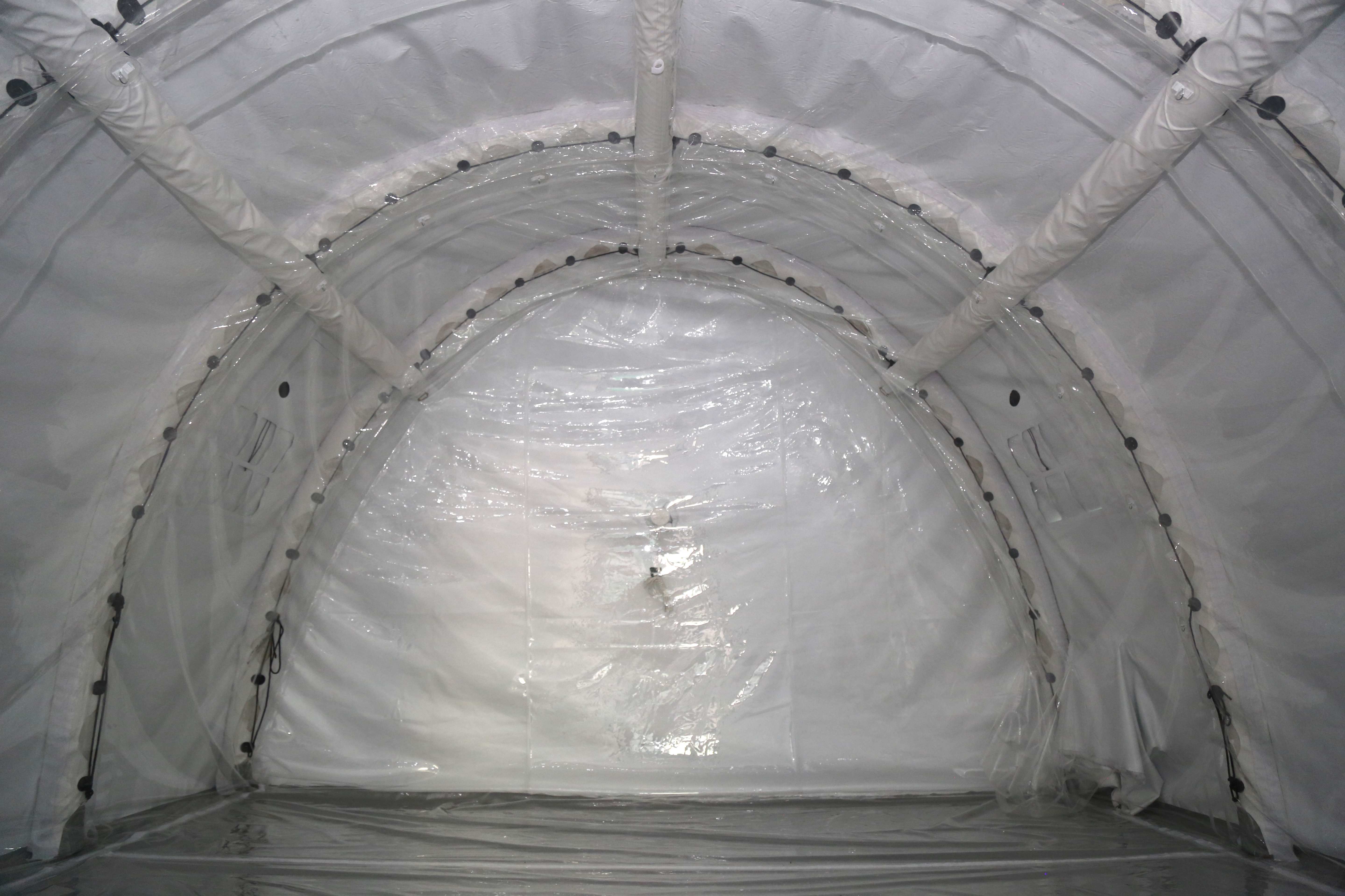 high pressure inflatable tent inside