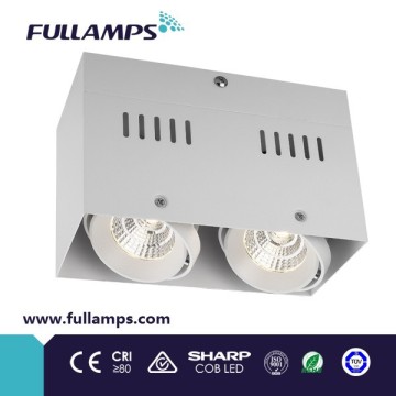 Fullamps reflector double head 2*10W cob led grille light office surface ceiling grille light with sharp cob chip