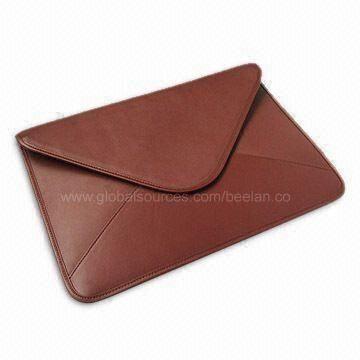 Leather Laptop Bag/Netbook Case with Leather Interior Lining, Fit for Apple's MacBook Air