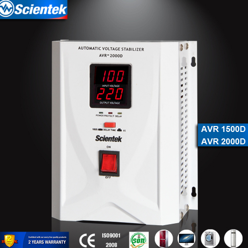 1500VA Wall Mount input 100v to 260v output 220v Voltage Stabilizer AVR Automatic Voltage Regulator