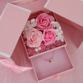 Mother's Day Gift Box Rose and Necklace Packaging