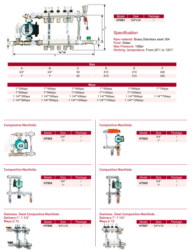 FIT manifold catalog brass water manifold