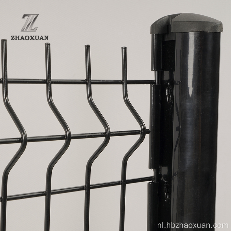 Buiten PVC gecoate 3D -draadmesh hek gelast