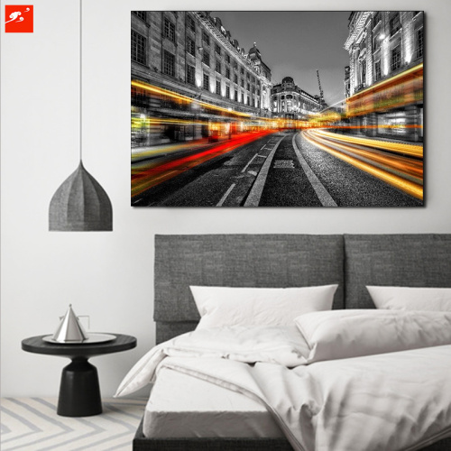 Black and White Downtown Wall Art Painting