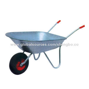 Russia market construction wheelbarrow with galvanization tray and good-quality, 80kg loading