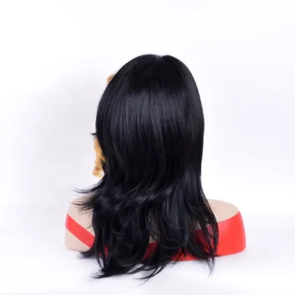 wholesale lolita synthetic wigs long natural wave hair black Splicing gold wigs synthetic hair wigs for women