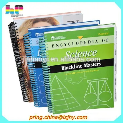 2016 high quality wire o books spiral notebook with colored paper printing