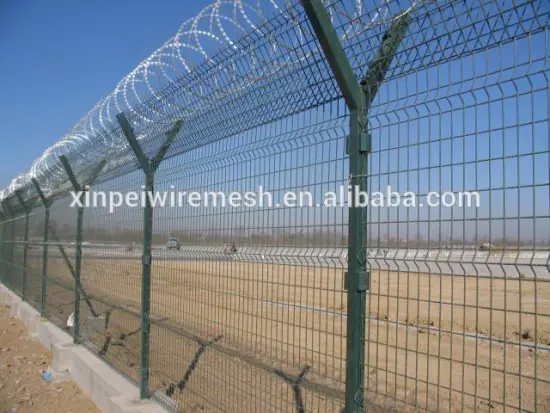 Security Curved Welded Wire Mesh airport Fencing (china factory)