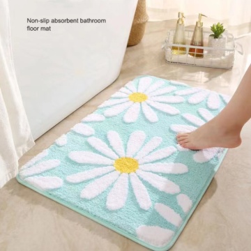 Polyester Print Non Slip Bather Floor Sal