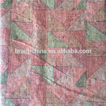Cork PU Leather With Fabric Backing For Shoes Heel and shoe lining