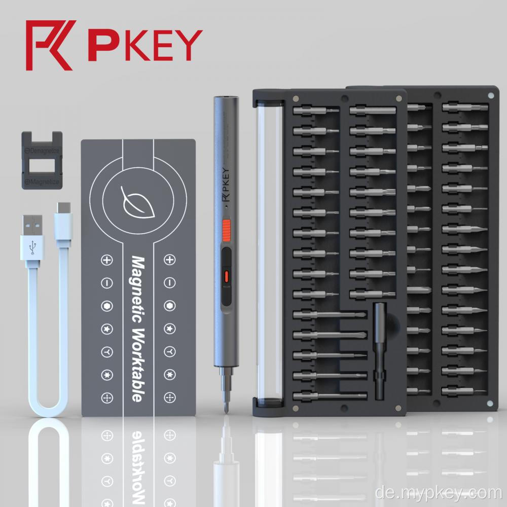 PKEY CS0955A Mini Elektrikschraubendreher wieder aufladbares Kit