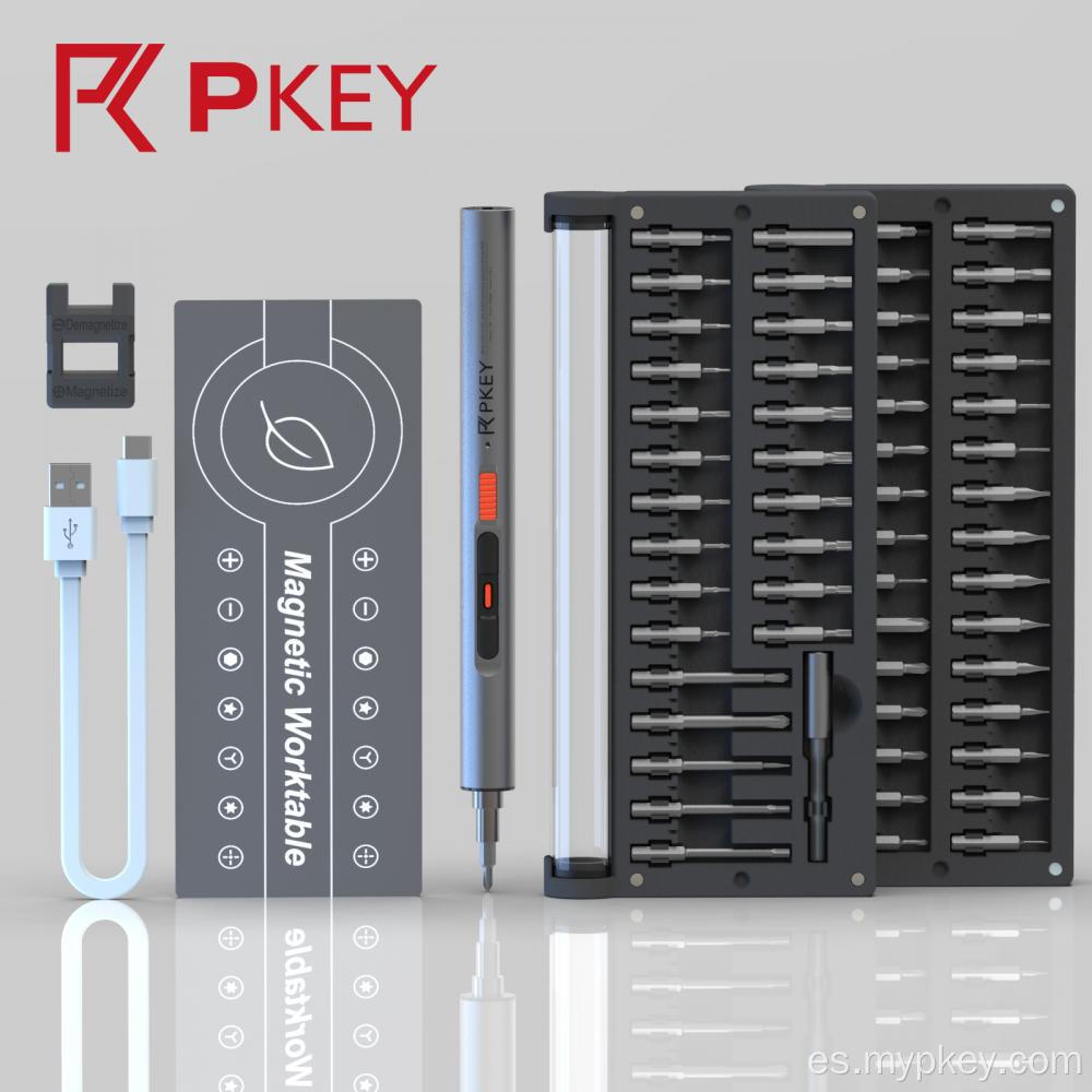 PKEY CS0955A Mini destornillador eléctrico Kit recargable