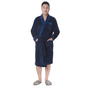 Man fluffy clothes bathrobe