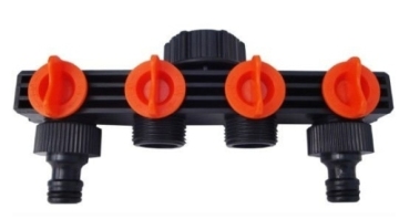 Plastic 4 Way Garden Water Tap Connector 