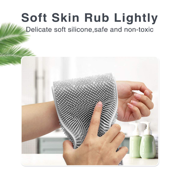 Exfoliating Long Double Side Silicone Bath Scrubber