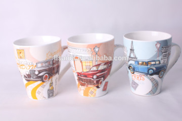 2015 Latest ceramic coffee mug with car printing
