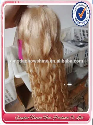 Hot sale new design~ China beauty curly human hair womens toupee wigs