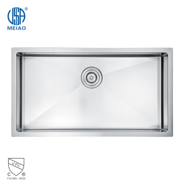 Skutella sing waħda tal-kċina tal-istainless steel sink magħmul bl-idejn
