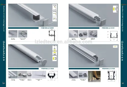 aluminium led lighting profile for 8-12mm width flexible strips