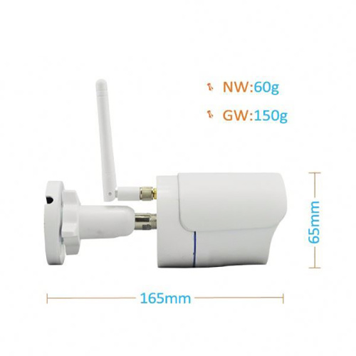 CCTV H.264 1.0MP Wireless WiFi Bullet IP Camera