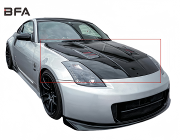 AMS Style Carbon Fiber Vented Hood for Nissan Z33 350Z