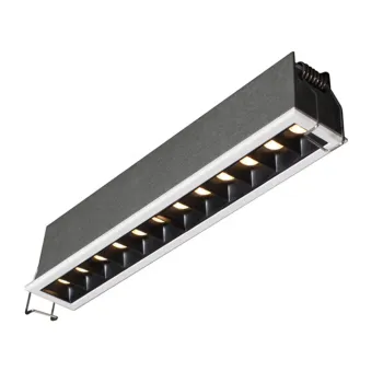 Commercial Indoor Anti-Glare Square Line Lamp with Mini Spotlights and Grille Light (3W-20W)