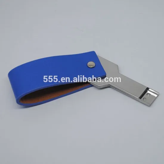 Wholesale swivel Leather metal key shaped USB drive 1GB 2GB 4GB 8GB 16GB 32GB