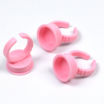 Disposable Plastic Finger Ring for Makeup Accessories: Eyelash Glue Holder & Tattoo Ink Cup