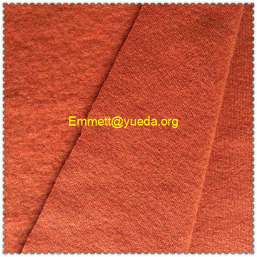 orange colour ultra soft light low weight jacquard knit boiled wool fabric for overcoat