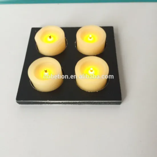 led flameless real wax tealight candles led tealight with candle holder wooden candle holder for tealight