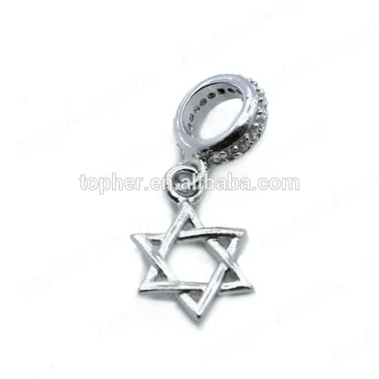 925 sterling silver fashion hook classical star of david pendant