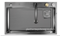 Black Rectangle Stainless Steel Kitchen Sink for School, Restaurant, and Home